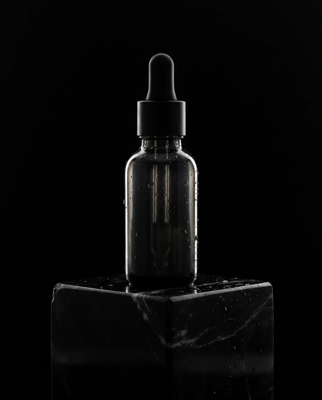 Serum-Flasche auf Onyx